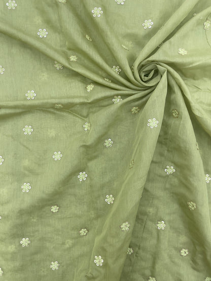 Chanderi Silk Embroidery (colors available) 44"inch