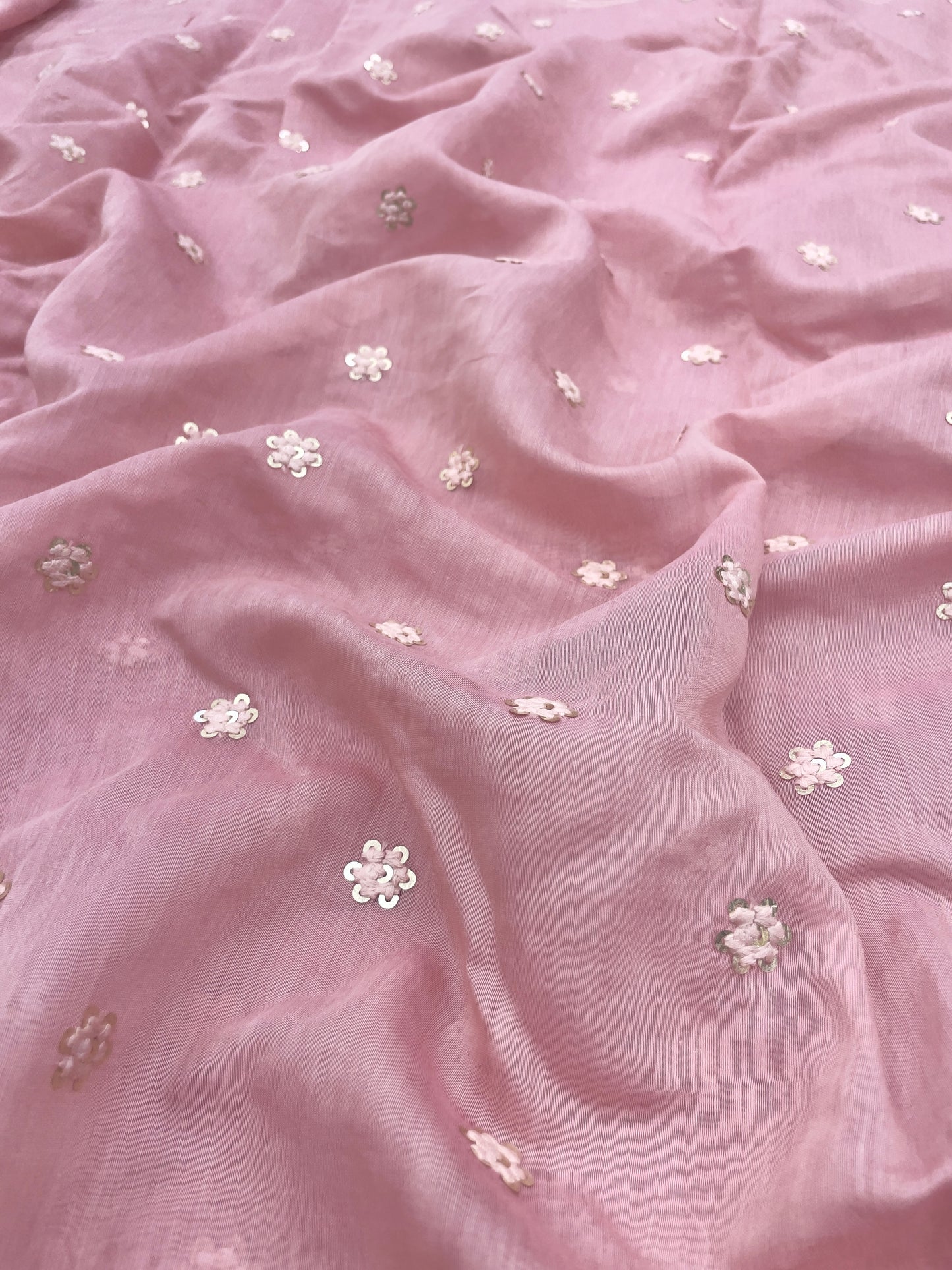 Chanderi Silk Embroidery (colors available) 44"inch