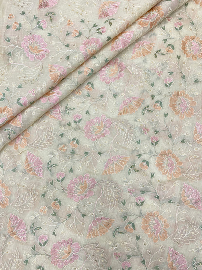 Chanderi Multi Embroidery (Color Available)