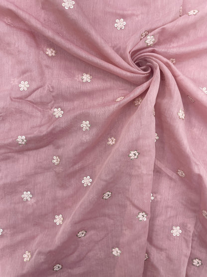 Chanderi Silk Embroidery (colors available) 44"inch