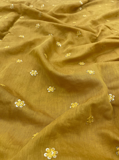 Chanderi Silk Embroidery (colors available) 44"inch