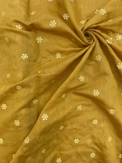 Chanderi Silk Embroidery (colors available) 44"inch
