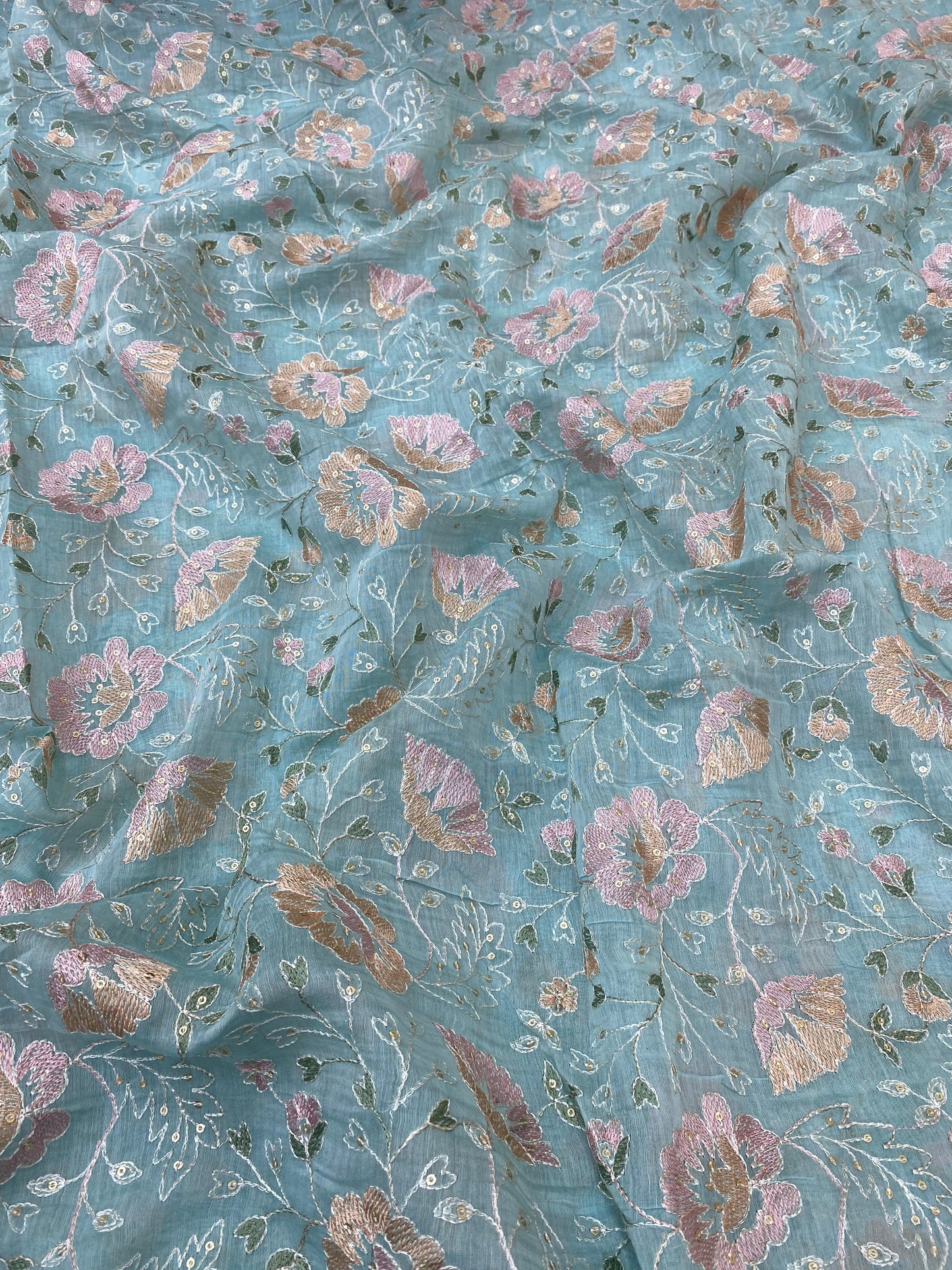 Chanderi Multi Embroidery (Color Available)