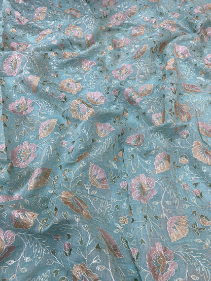 Chanderi Multi Embroidery (Color Available)