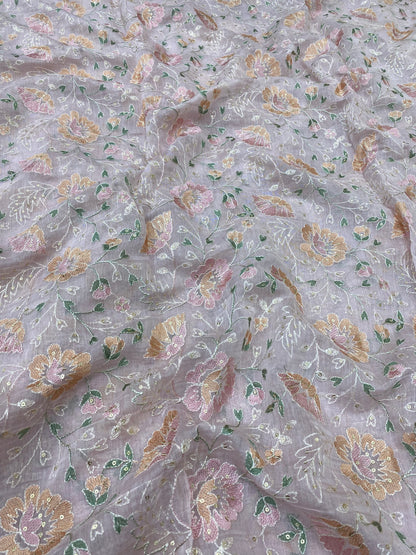 Chanderi Multi Embroidery (Color Available)