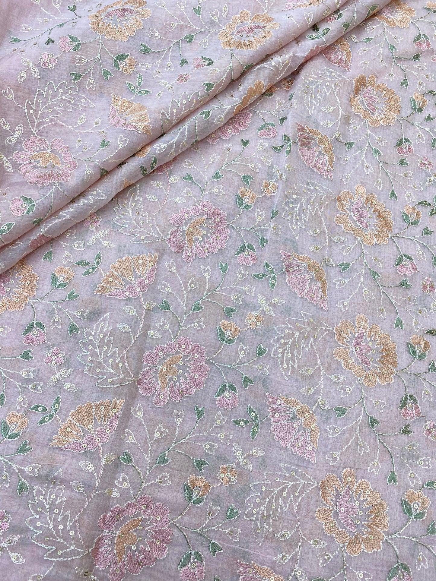 Chanderi Multi Embroidery (Color Available)