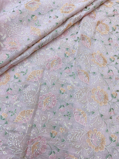 Chanderi Multi Embroidery (Color Available)