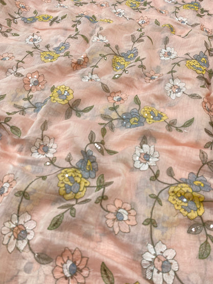 Chanderi Silk Embroidery  (Color Available)