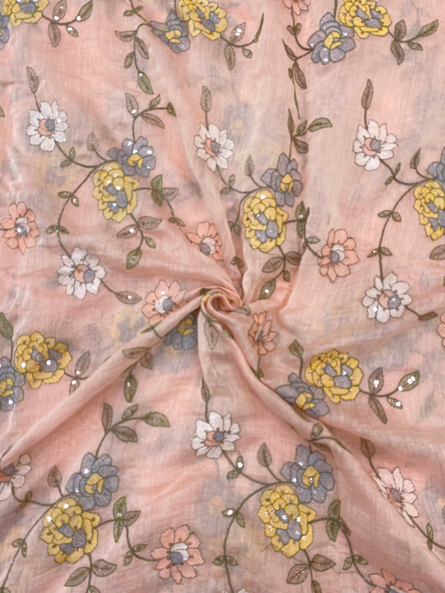 Chanderi Silk Embroidery  (Color Available)