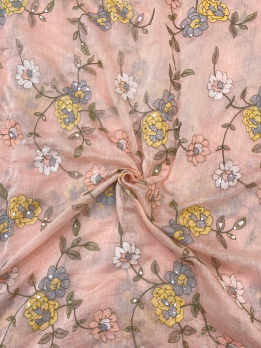 Chanderi Silk Embroidery  (Color Available)