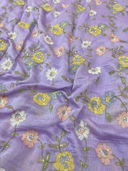 Chanderi Silk Embroidery  (Color Available)