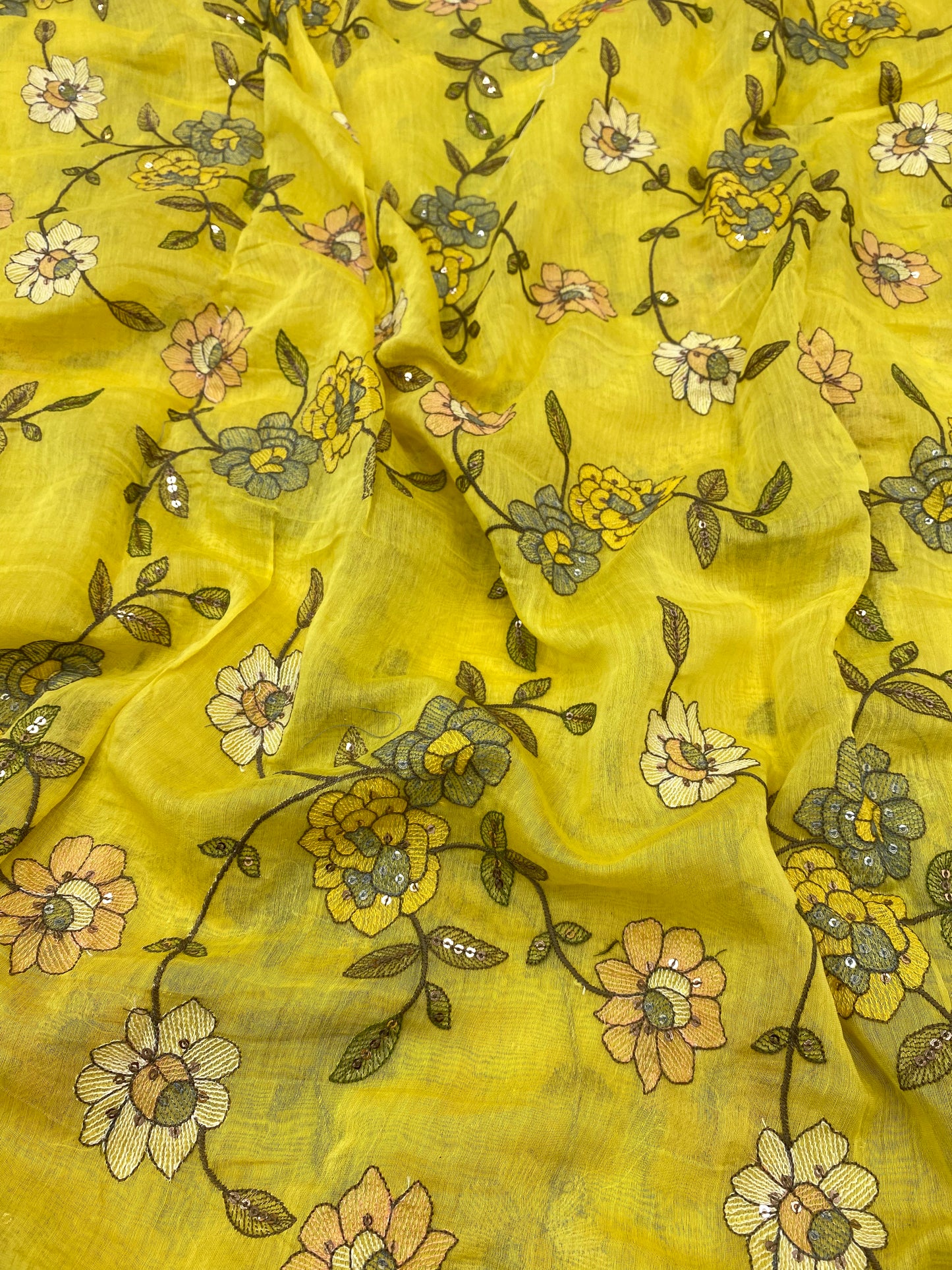 Chanderi Silk Embroidery  (Color Available)