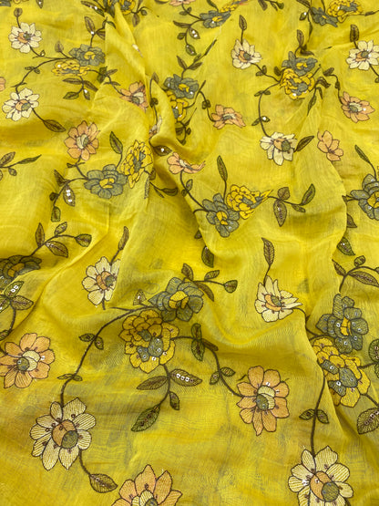 Chanderi Silk Embroidery  (Color Available)