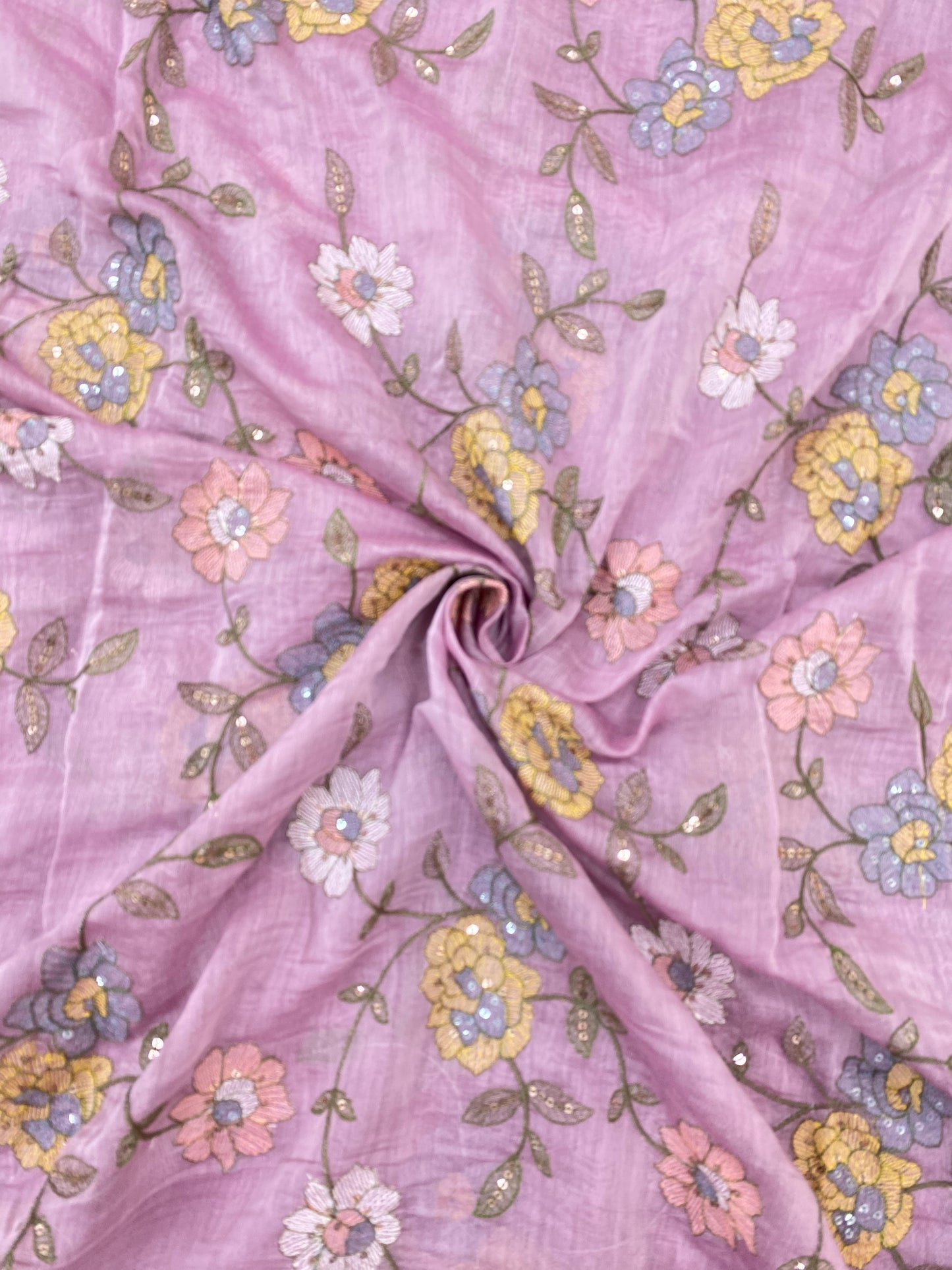 Chanderi Silk Embroidery  (Color Available)