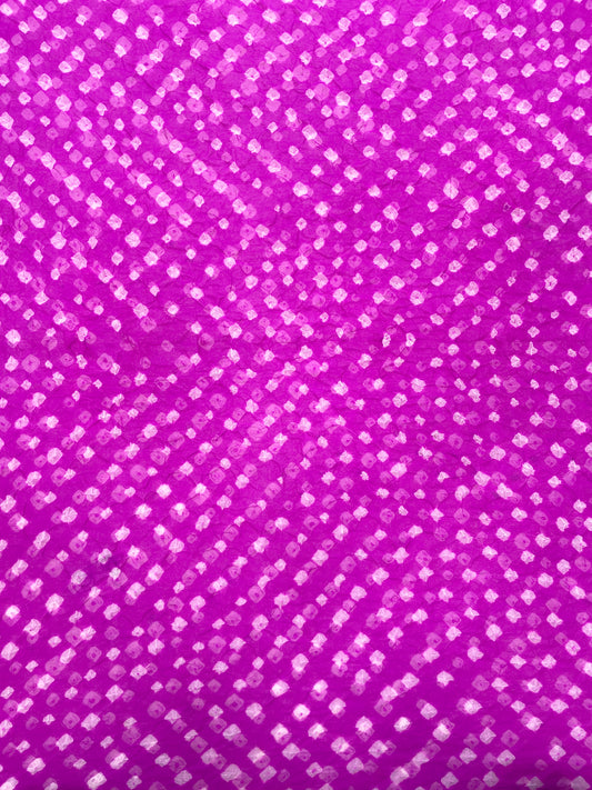 Pure Organza Hand Bandhani Fabrics (5.5 meters) Colors Available.