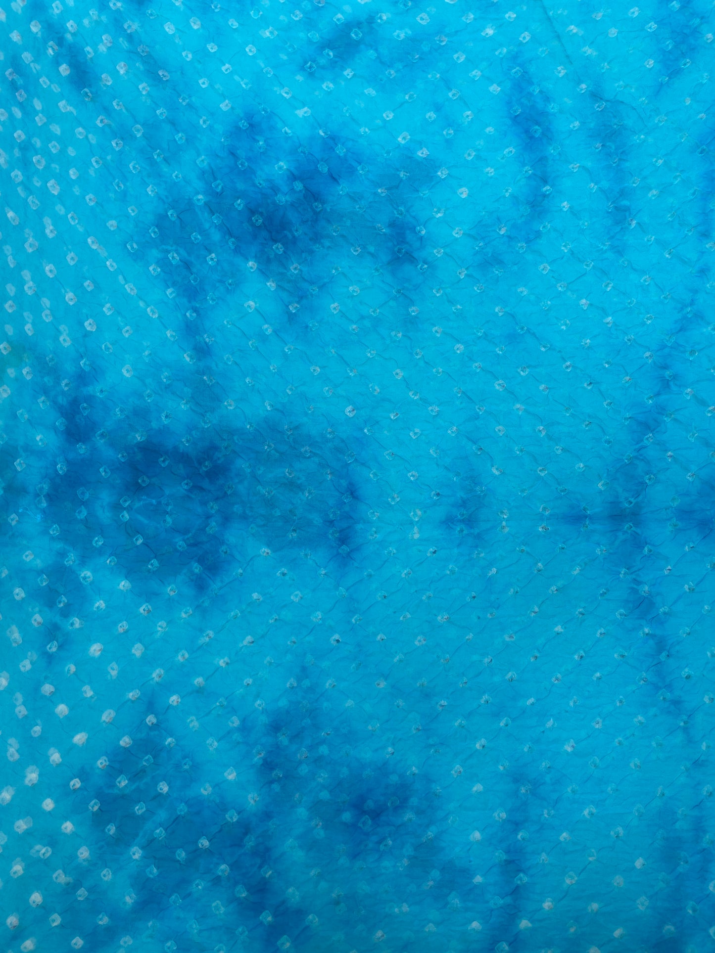 Pure Organza Hand Bandhani Fabric (5.5 meters) Colors Available.