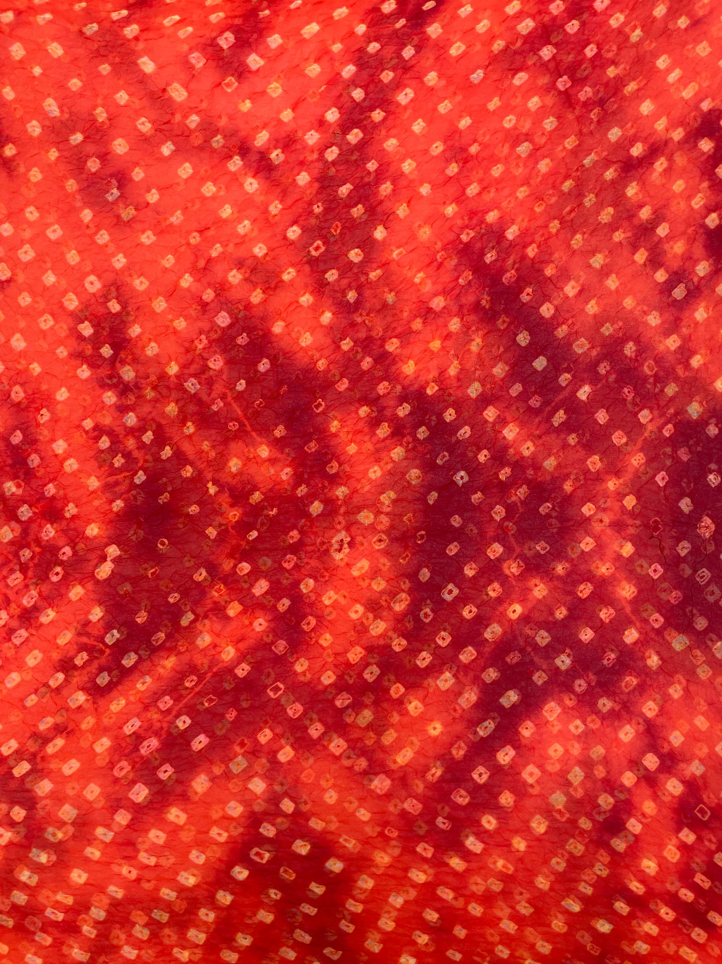 Pure Organza Hand Bandhani Fabric (5.5 meters) Colors Available.