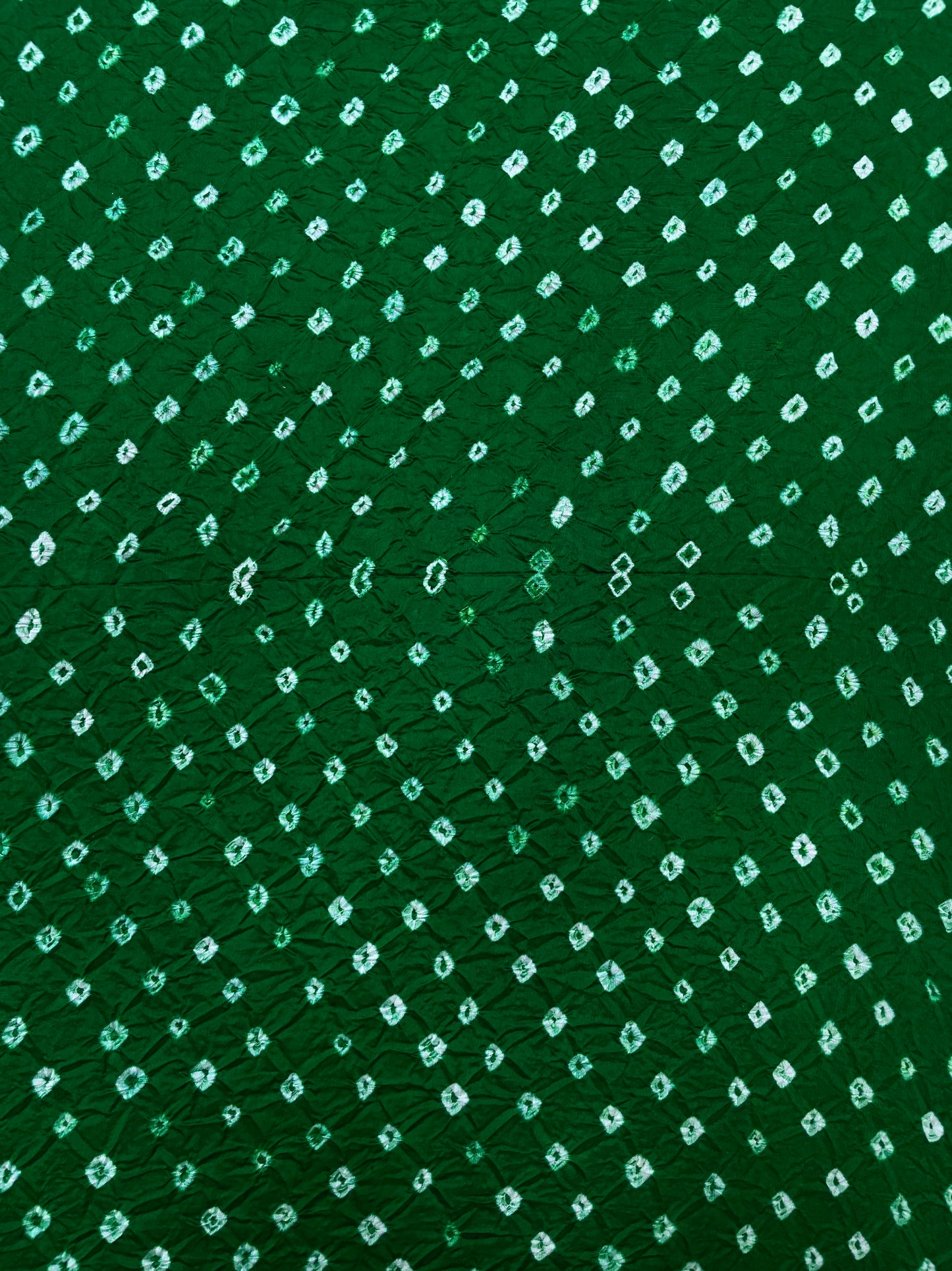 Hand Bandhani On Pure Silk Fabric (5.5 meters) Colors Available