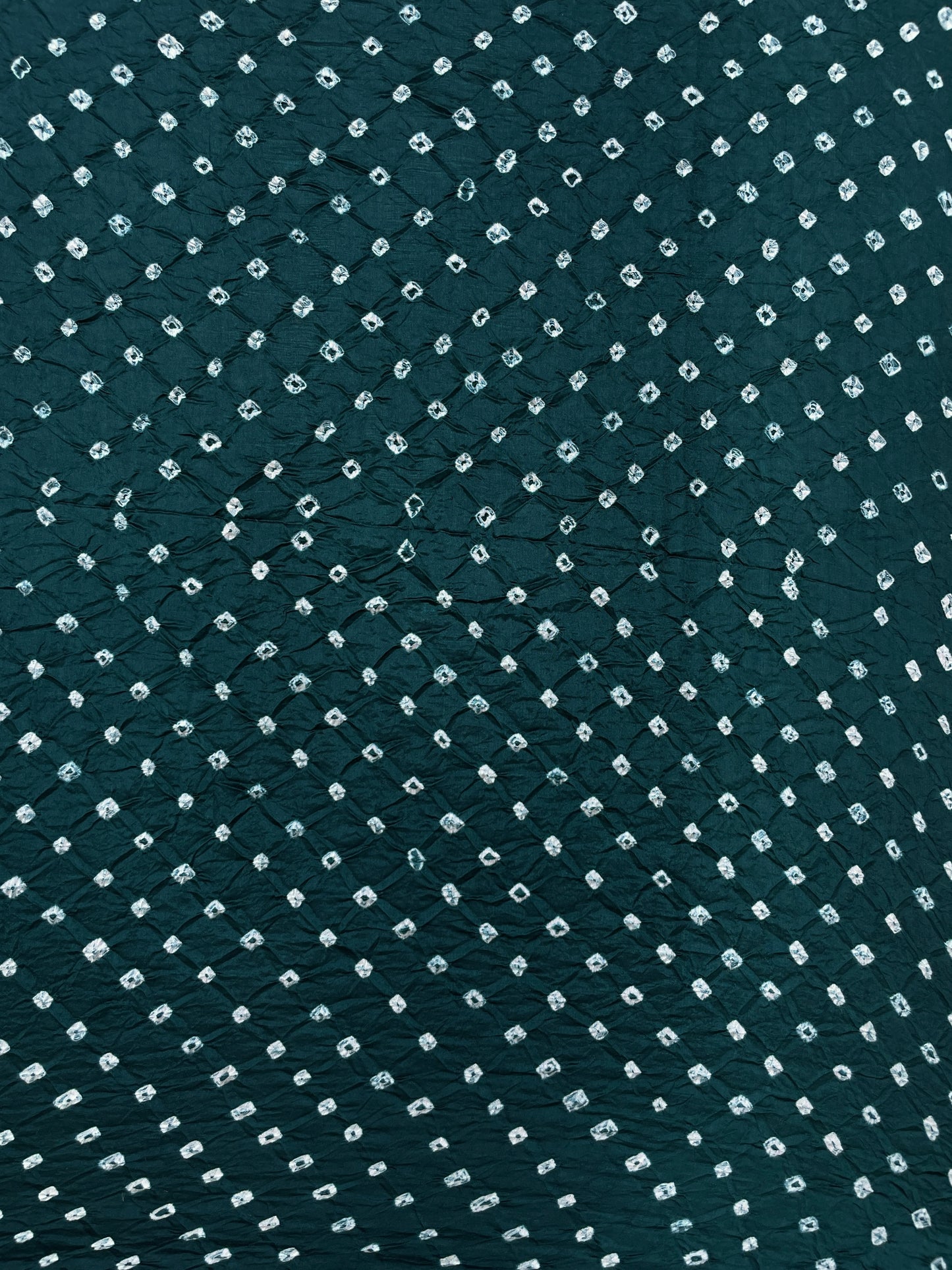 Hand Bandhani On Pure Silk Fabric (5.5 meters) Colors Available