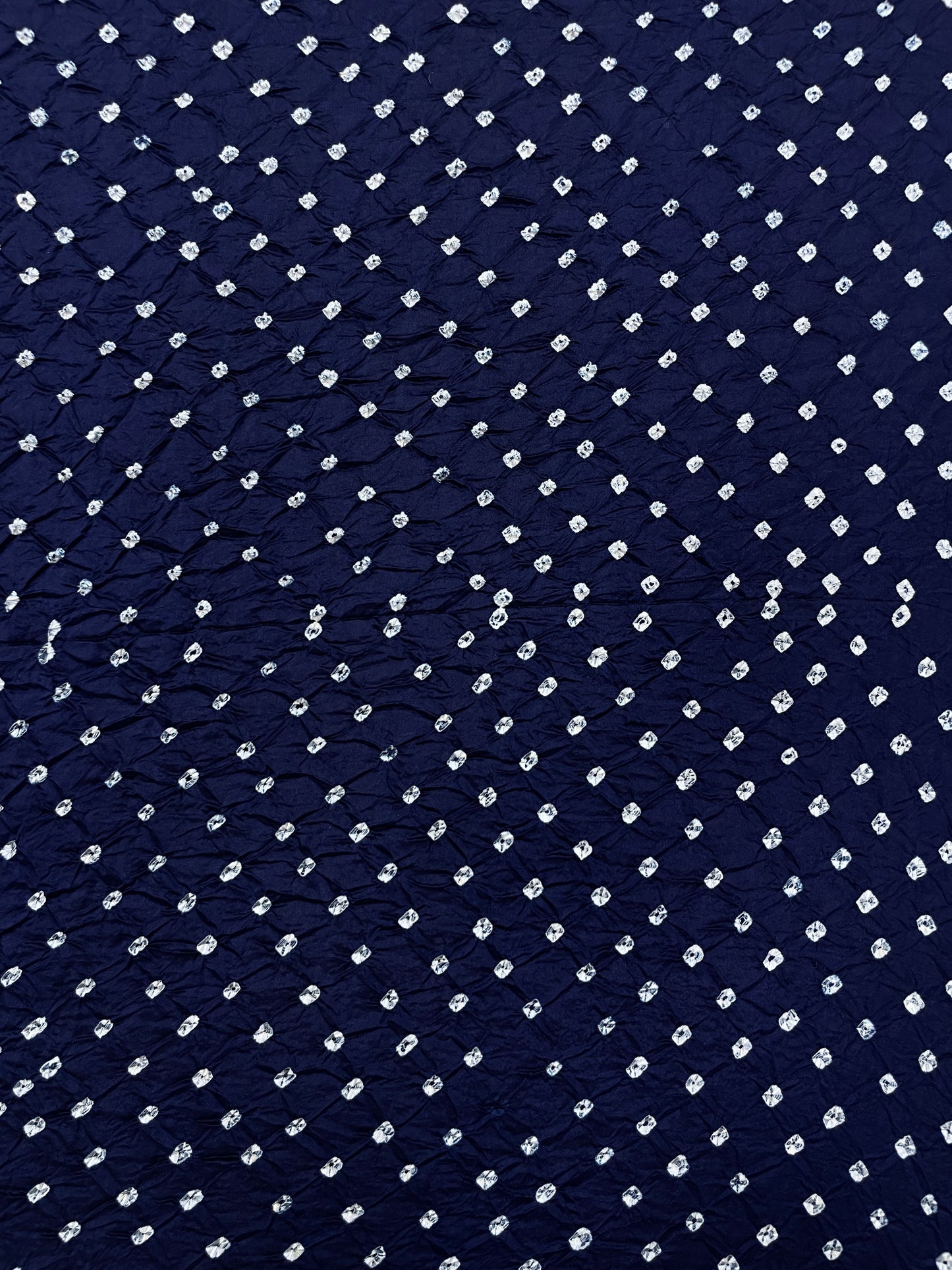 Hand Bandhani On Pure Silk Fabric (5.5 meters) Colors Available