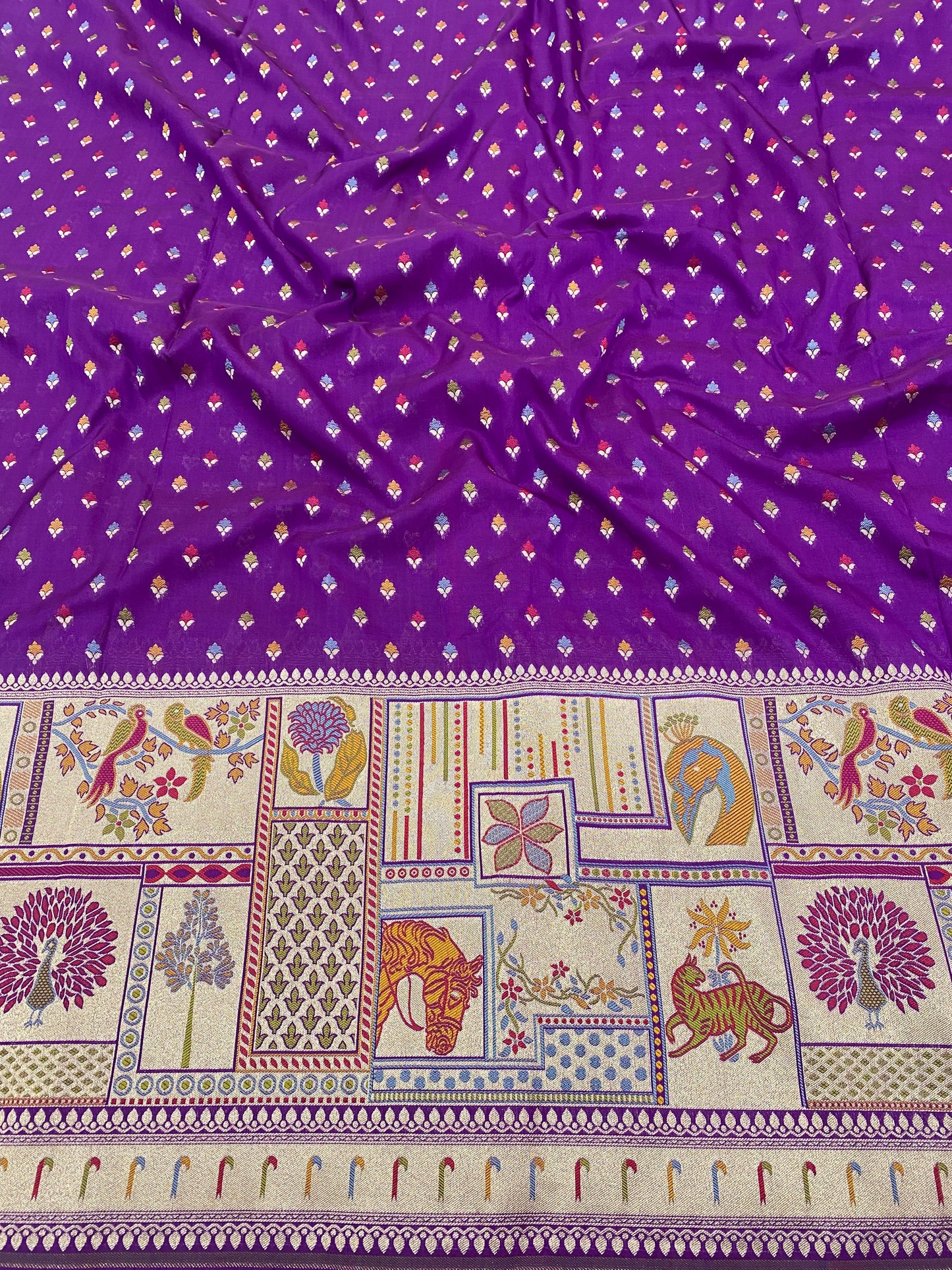 Pure Katan Silk Paithni Border (Colors Available) 44"Inch