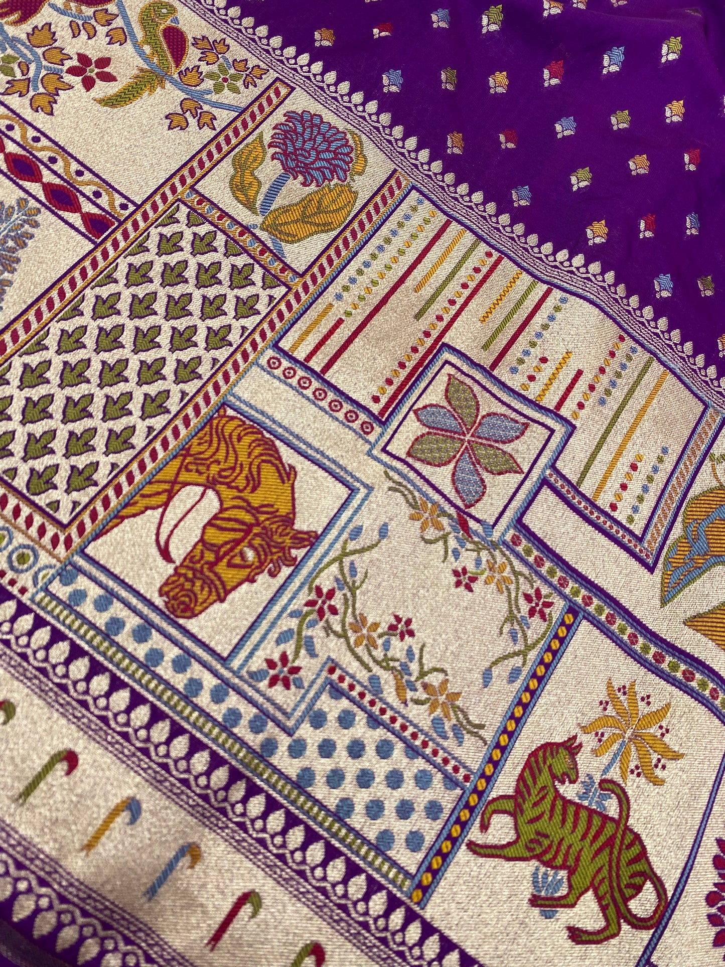 Pure Katan Silk Paithni Border (Colors Available) 44"Inch