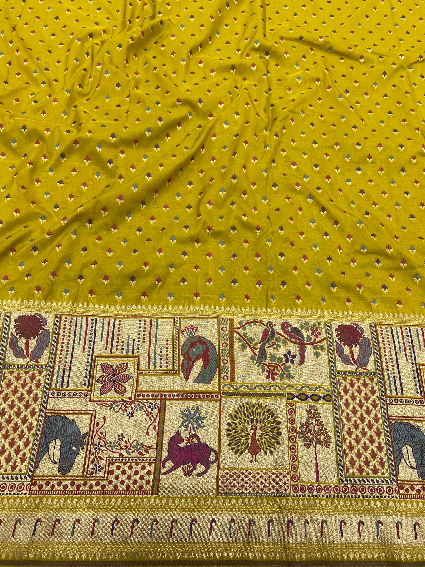 Pure Katan Silk Paithni Border (Colors Available) 44"Inch