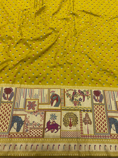 Pure Katan Silk Paithni Border (Colors Available) 44"Inch