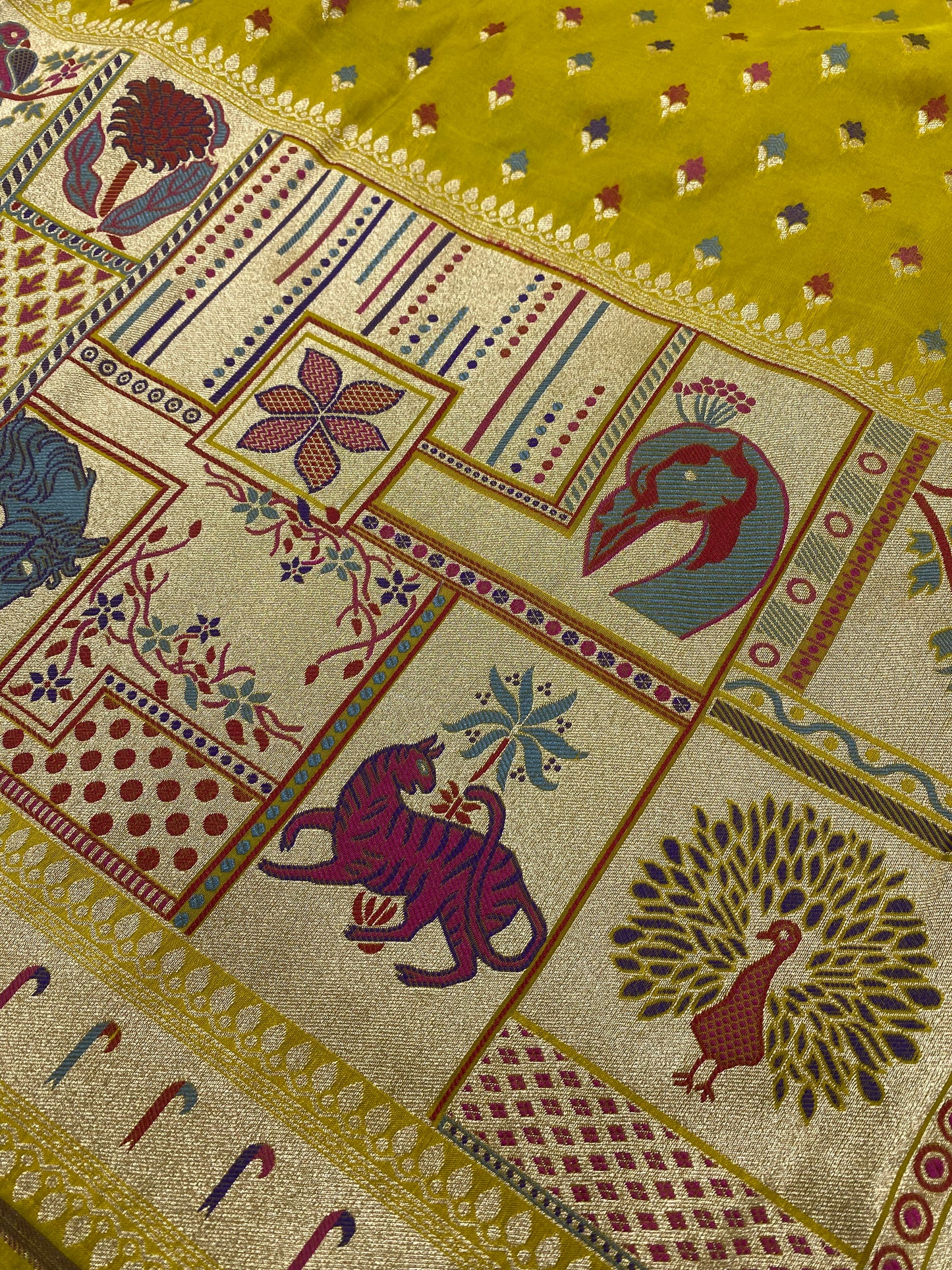 Pure Katan Silk Paithni Border (Colors Available) 44"Inch