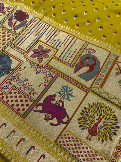 Pure Katan Silk Paithni Border (Colors Available) 44"Inch