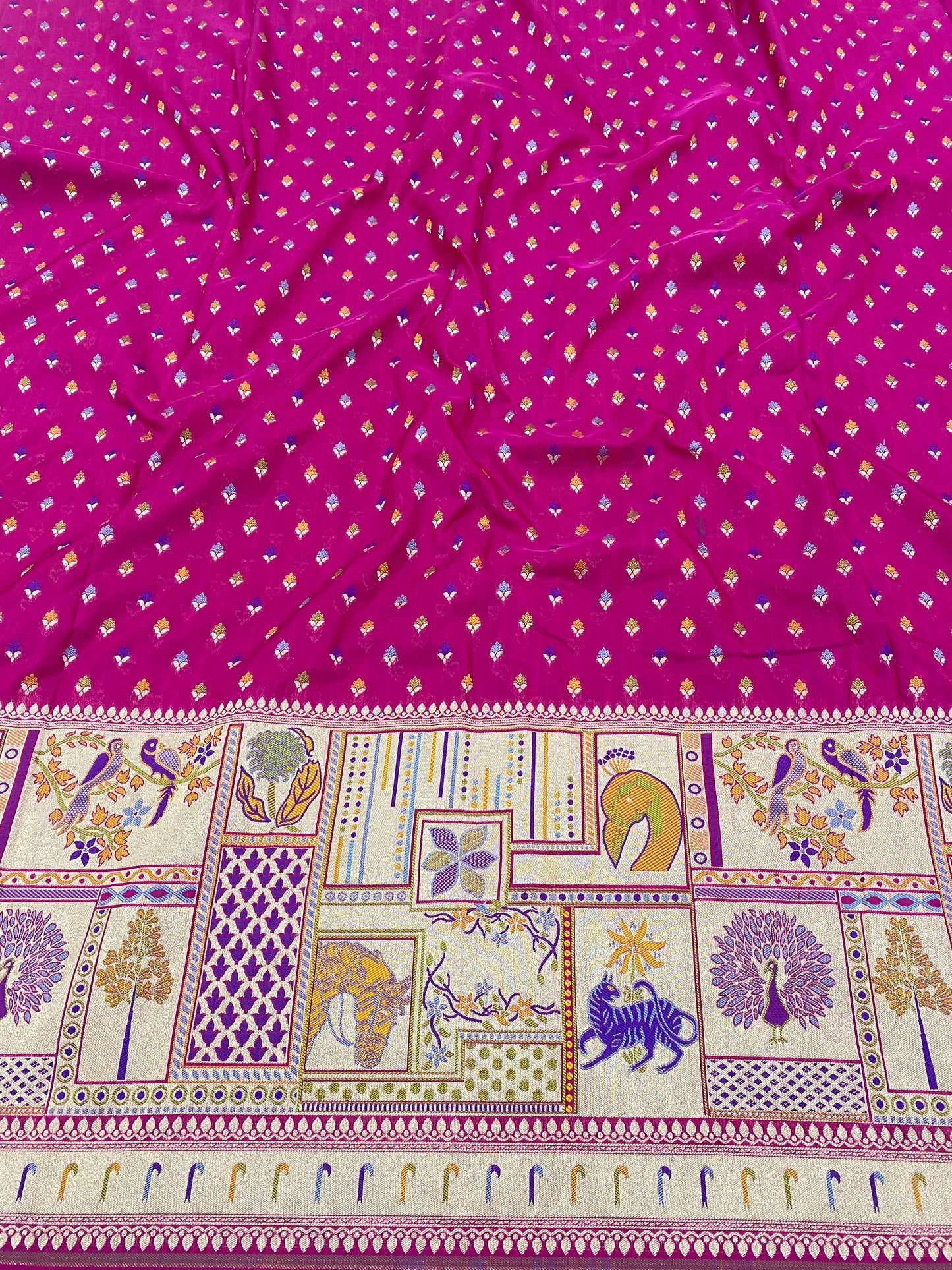 Pure Katan Silk Paithni Border (Colors Available) 44"Inch