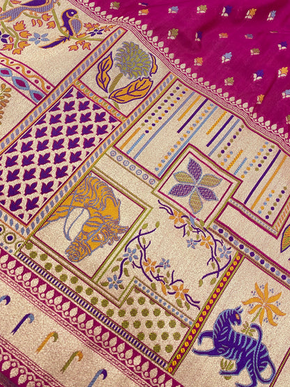 Pure Katan Silk Paithni Border (Colors Available) 44"Inch