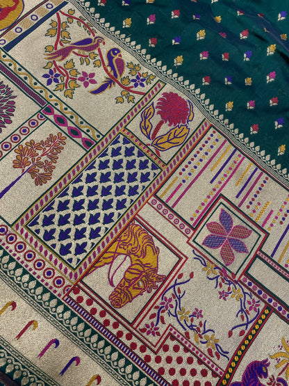 Pure Katan Silk Paithni Border (Colors Available) 44"Inch