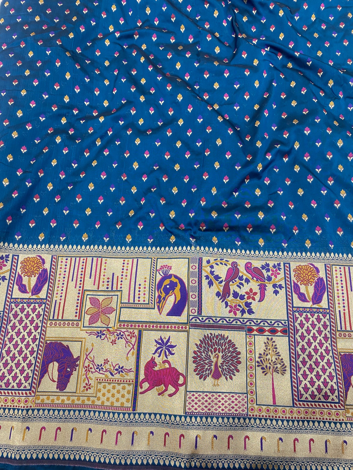 Pure Katan Silk Paithni Border (Colors Available) 44"Inch