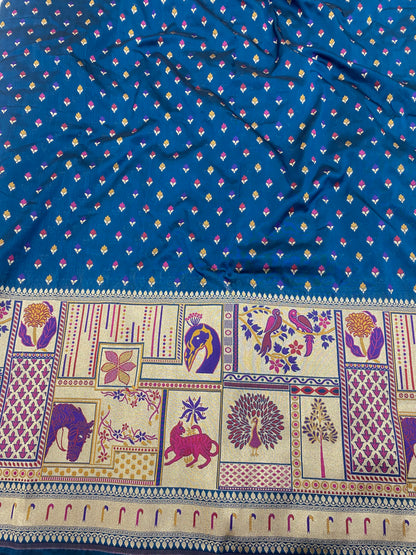Pure Katan Silk Paithni Border (Colors Available) 44"Inch