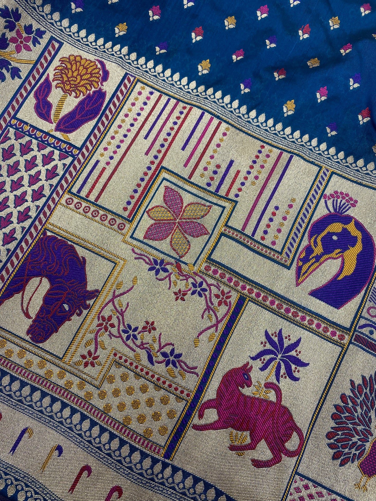 Pure Katan Silk Paithni Border (Colors Available) 44"Inch