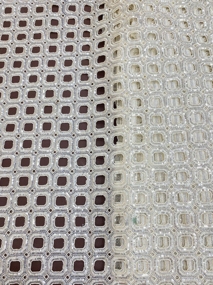 Net CutWork Embroidery (Color Available) 44"Inch