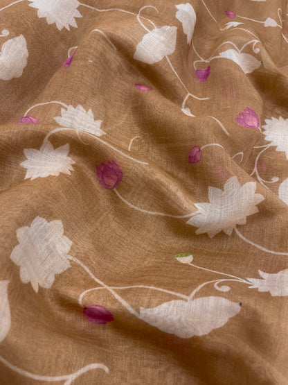 Chanderi Print Fabrics (Colors available) 44"inch