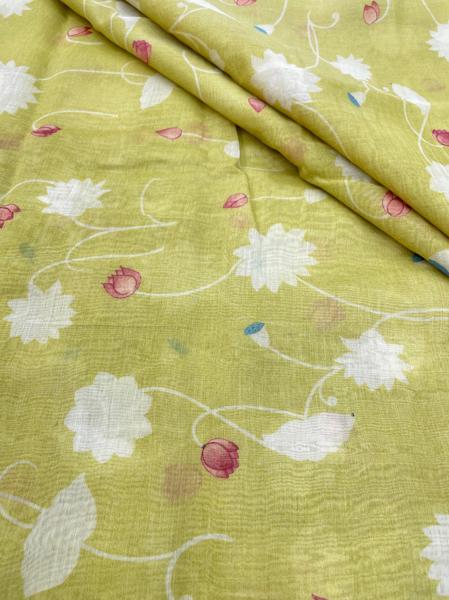 Chanderi Print Fabrics (Colors available) 44"inch