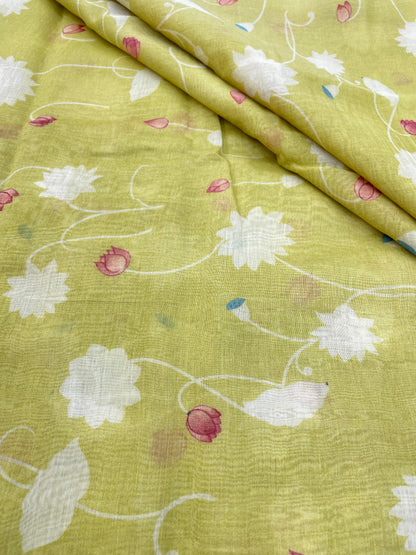 Chanderi Print Fabrics (Colors available) 44"inch