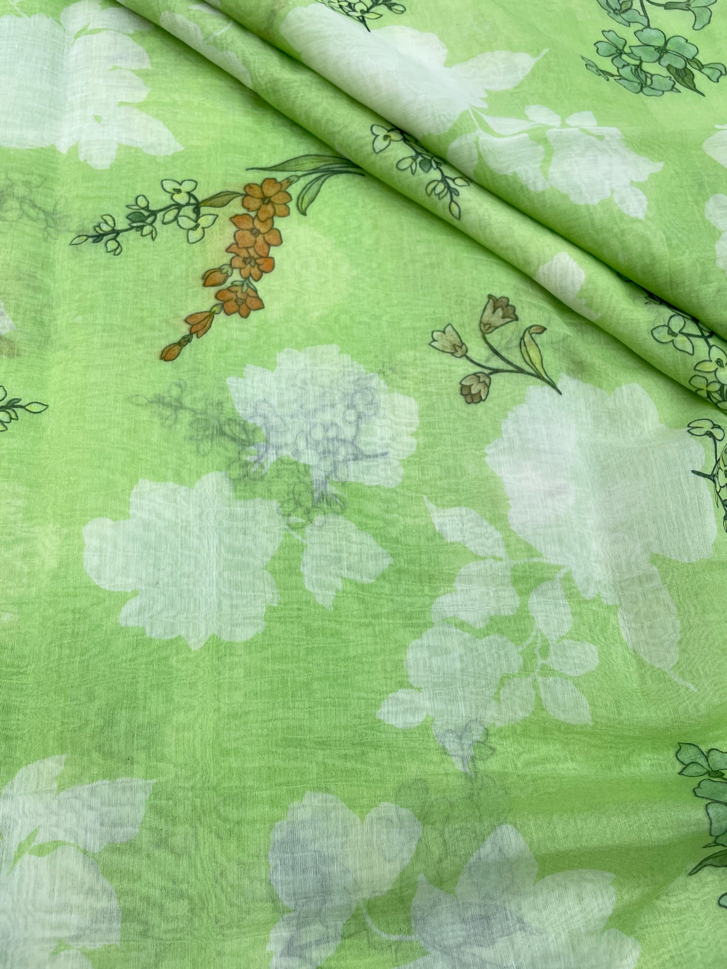 Chanderi Print Fabrics (colors available) 44"inch