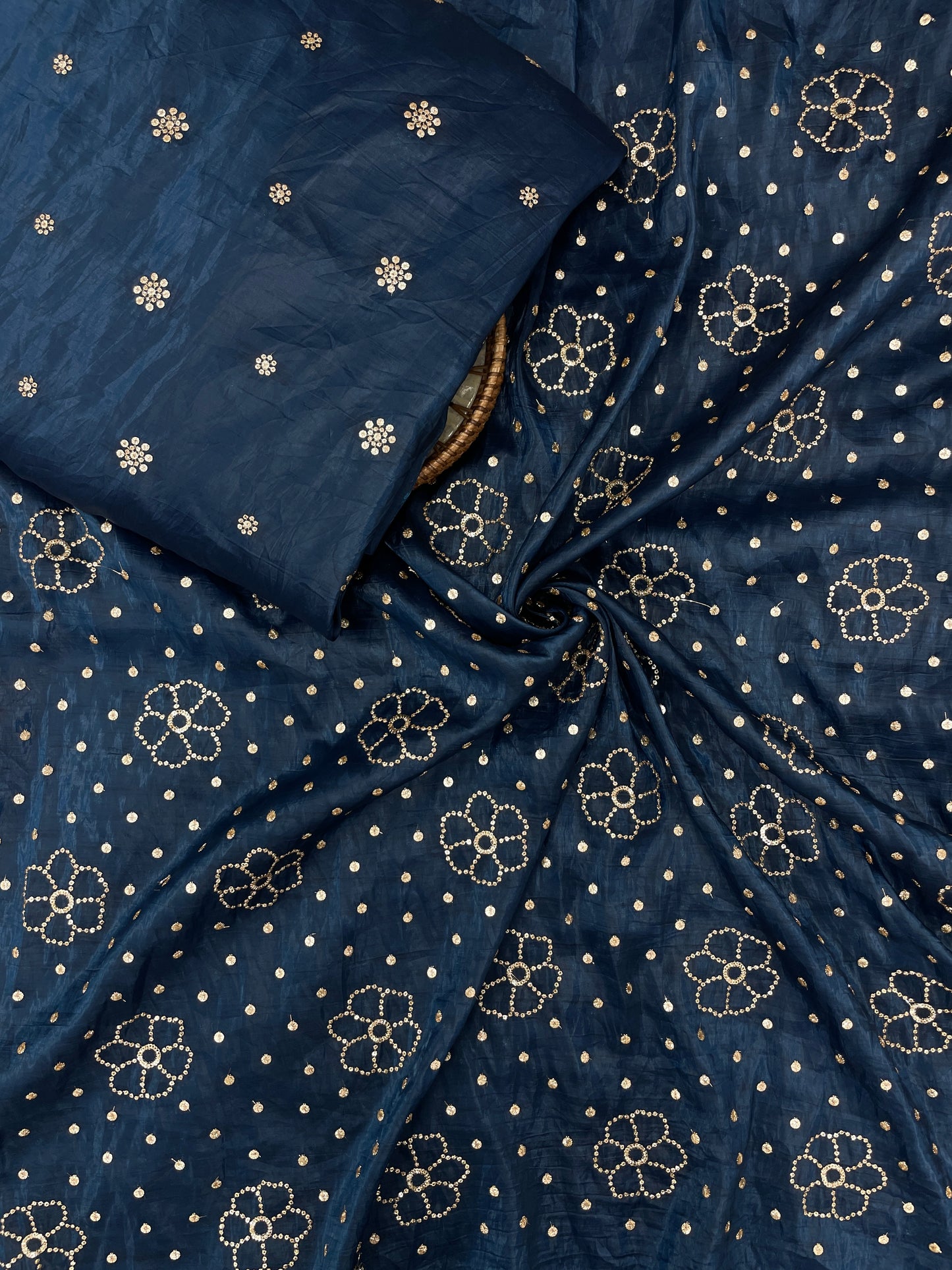 Glass Organza Sequence Dupatta Set Fabric (color Available) 44"Inch