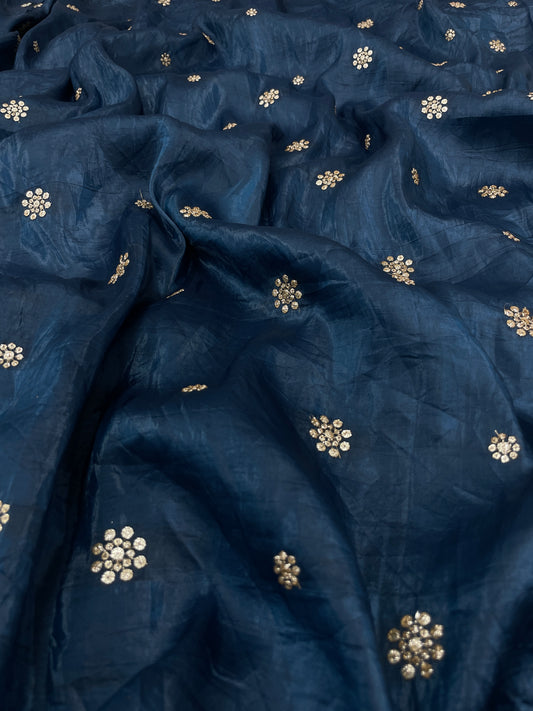 Glass Organza sequence Dupatta (Color Available) 44"Inch