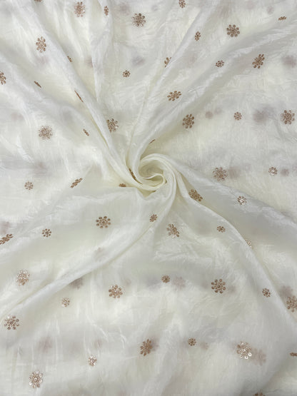 Glass Organza sequence Dupatta (Color Available) 44"Inch