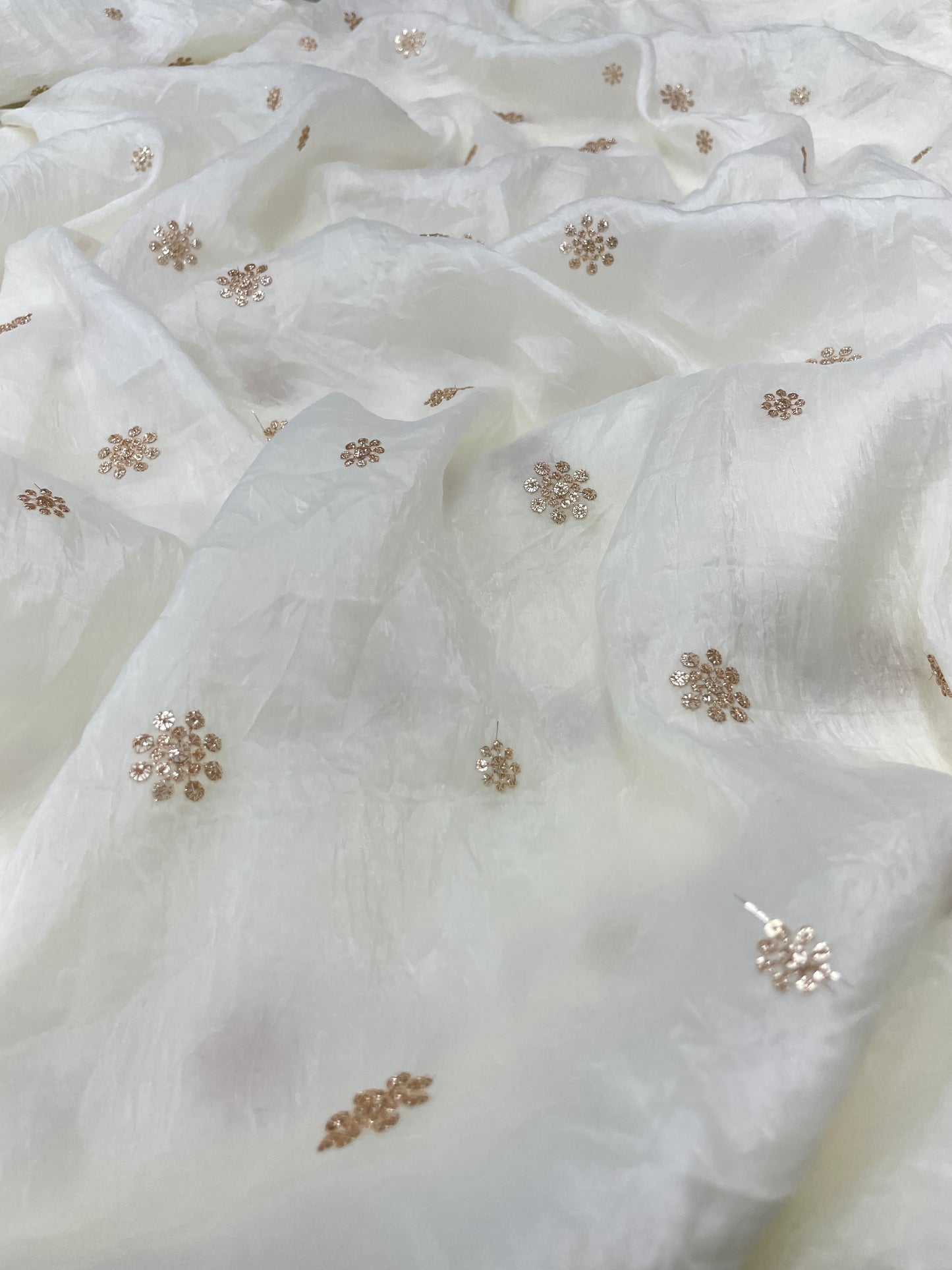 Glass Organza sequence Dupatta (Color Available) 44"Inch