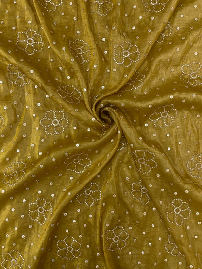 Glass Organza Sequence Embroidery (Color availabe) 44"Inch