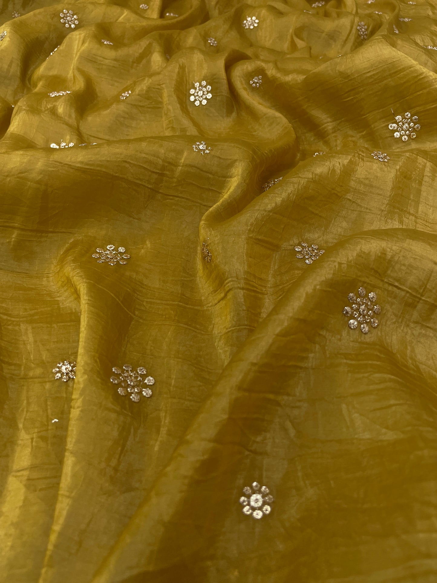 Glass Organza sequence Dupatta (Color Available) 44"Inch