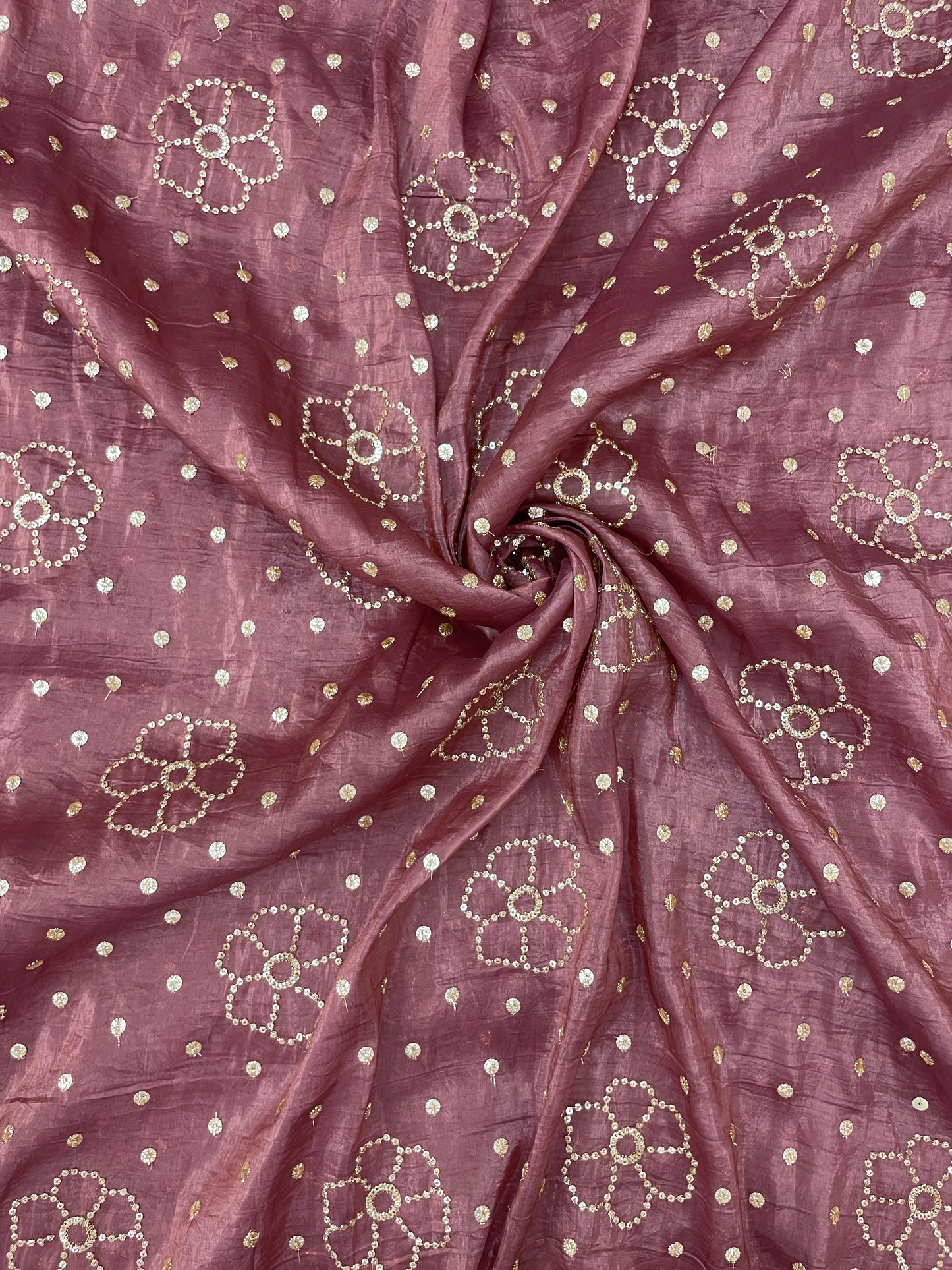 Glass Organza Sequence Embroidery (Color availabe) 44"Inch