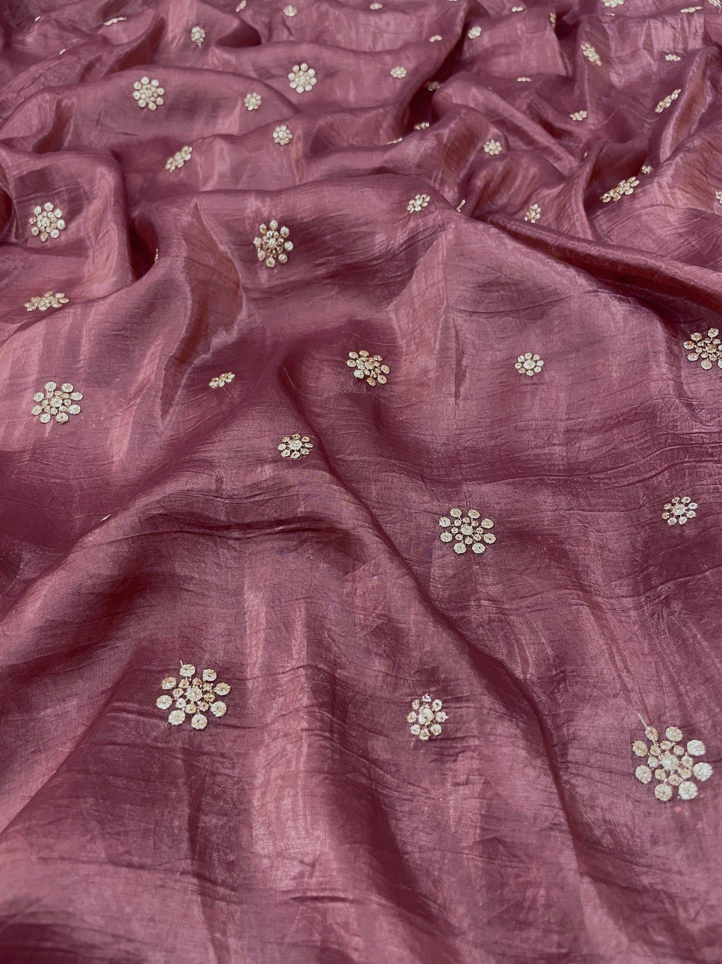 Glass Organza sequence Dupatta (Color Available) 44"Inch