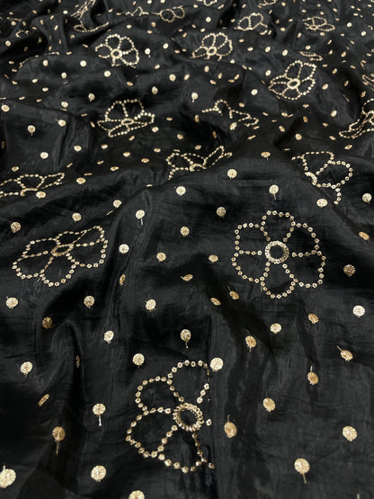 Glass Organza Sequence Embroidery (Color availabe) 44"Inch